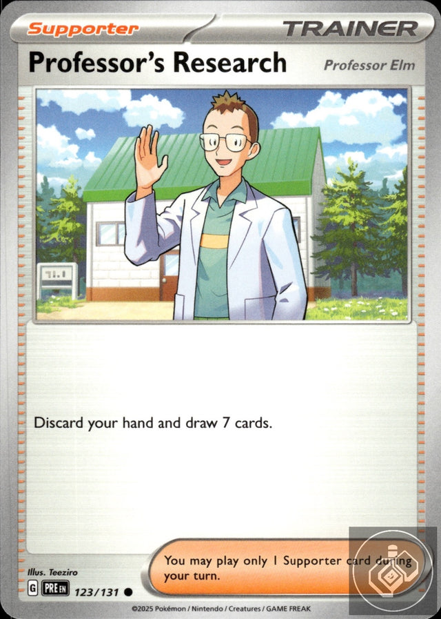 Professor's Research [Professor Elm] 123/131 Common Prismatic Evolutions Pokemon