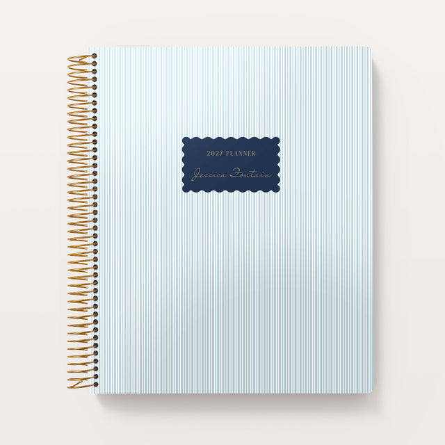 8.5x11 Monthly Planner - Harbor Linen