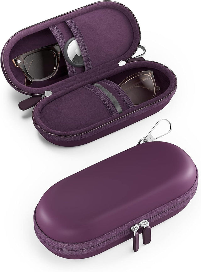 Travel Double Glasses Case with Cleaning Cloth, String Bag & Screwdriver | ProCase