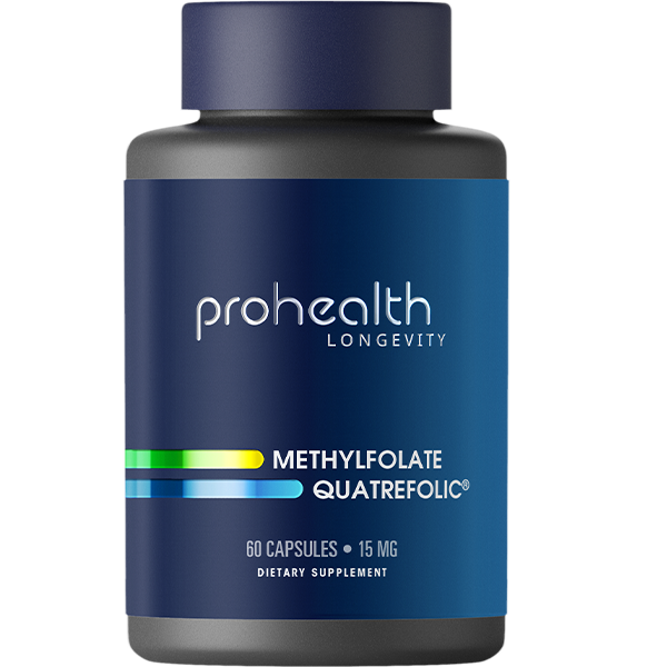 Methylfolate Featuring Quatrefolic - 15 mg, 60 capsules