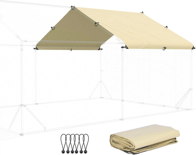1 PCS Chicken Coop Replacement Top Cover Beige