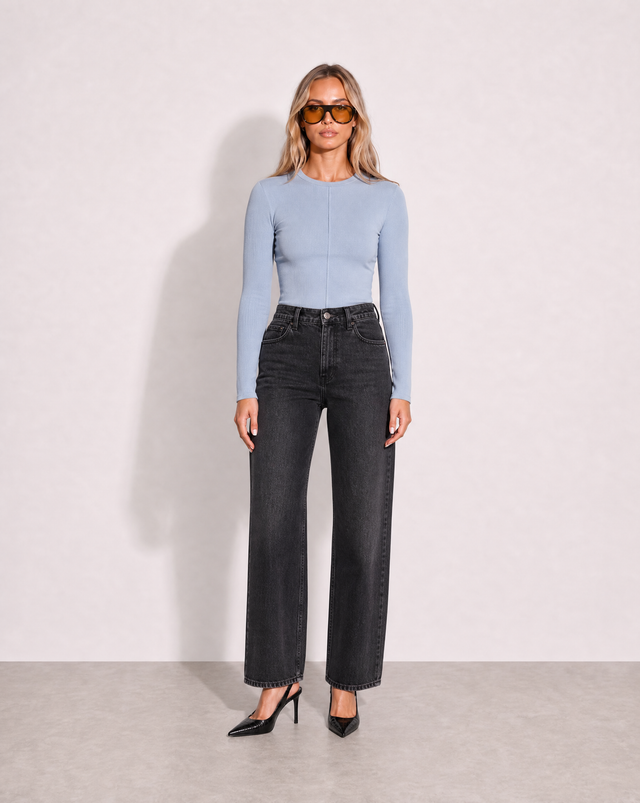 Nia LS Top - Dusty Blue