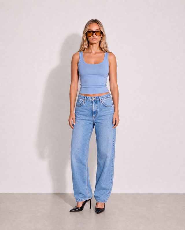 Taya Jersey Tank - Bright Blue