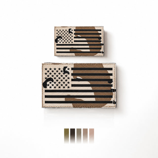 Chocolate Chip Camo IR American Flag Patch Set (35 Entries)