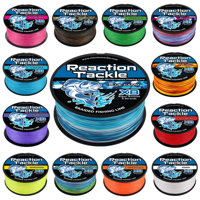 Reaction Tackle 8-Strand Premium Braided Line — 15 Colors