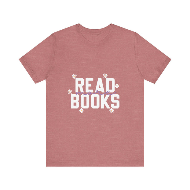 Read Books T-Shirt — Cozy Vintage Typography Tee for Book Lovers