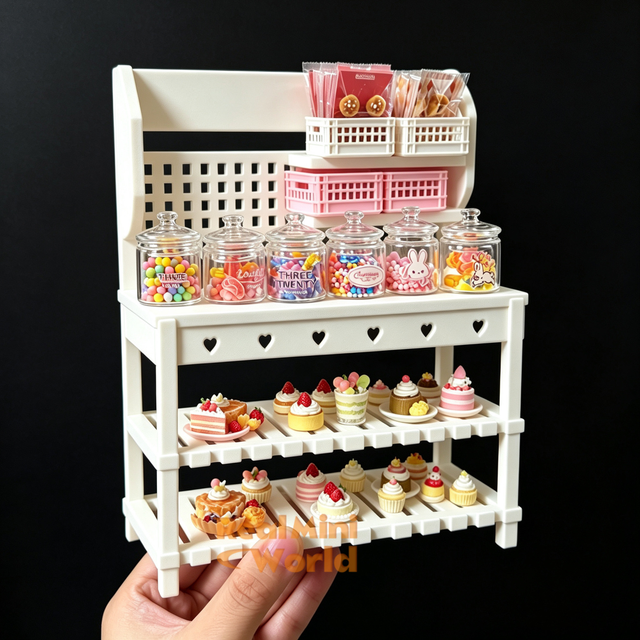 Miniature White Baking Cabinet