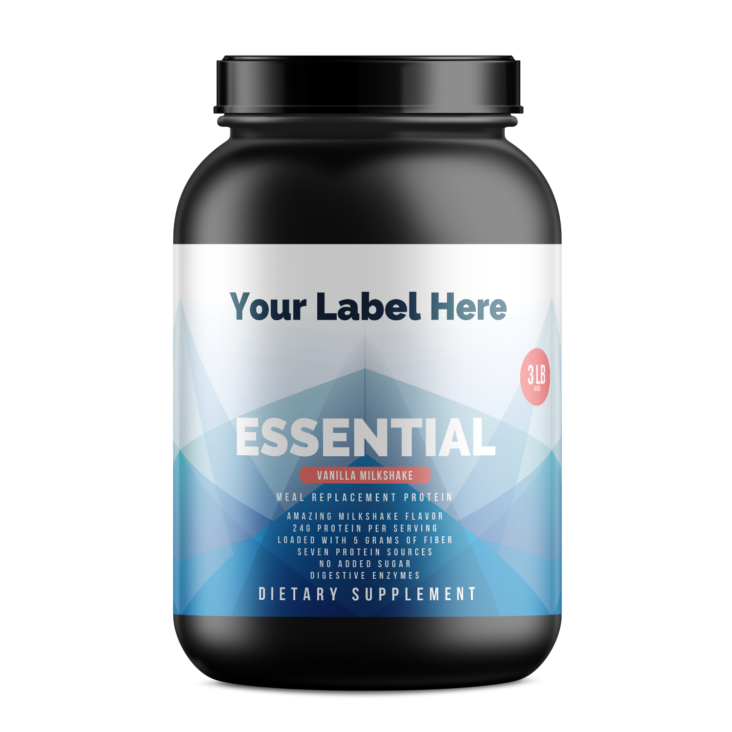2.9lb Essential Meal Replacement Protein Vanilla Milkshake w/0% Added Sugar