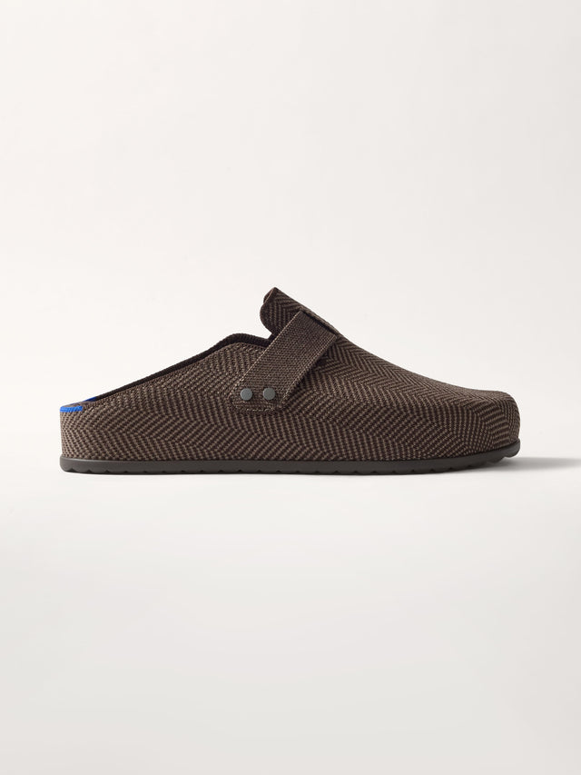 The Teddy Men's Clog - Umber Herringbone