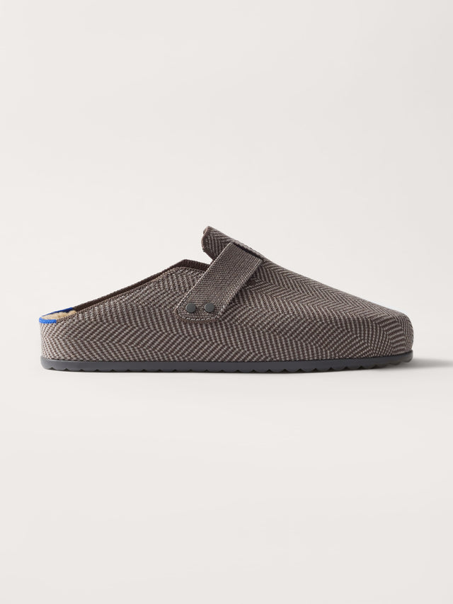 The Teddy Men's Clog - Ash Herringbone
