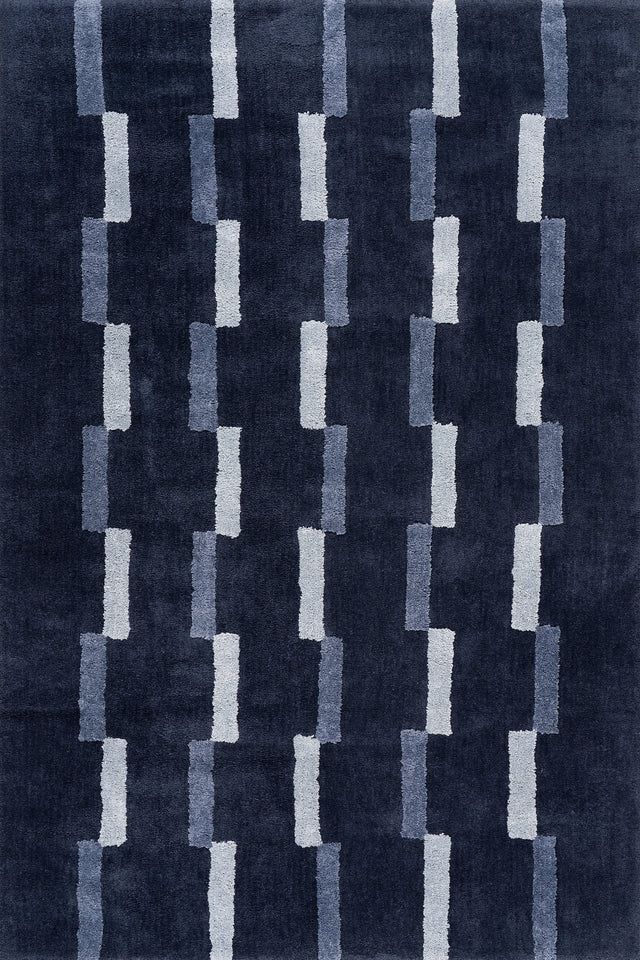 Sativae Geometric Rug | Blue