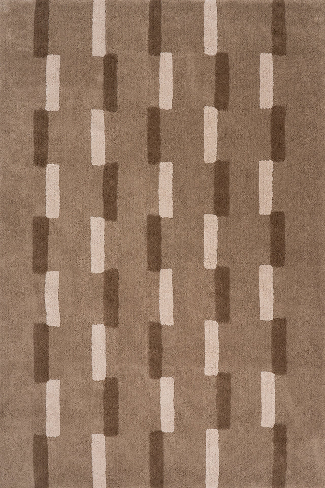 Sativae Geometric Rug | Tan