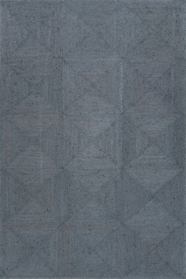 Juniper Jute Tiled Rug | Blue