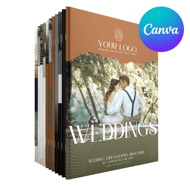 Canva Brochure Templates for Wedding Videographers