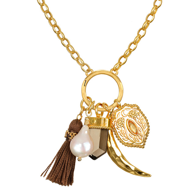 Taryn Truly Wear Your Story Gold Charm Necklace Set