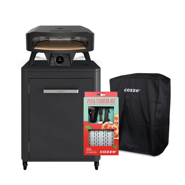 17" Rotating Pizza Oven + Table + Cover + Starter Kit