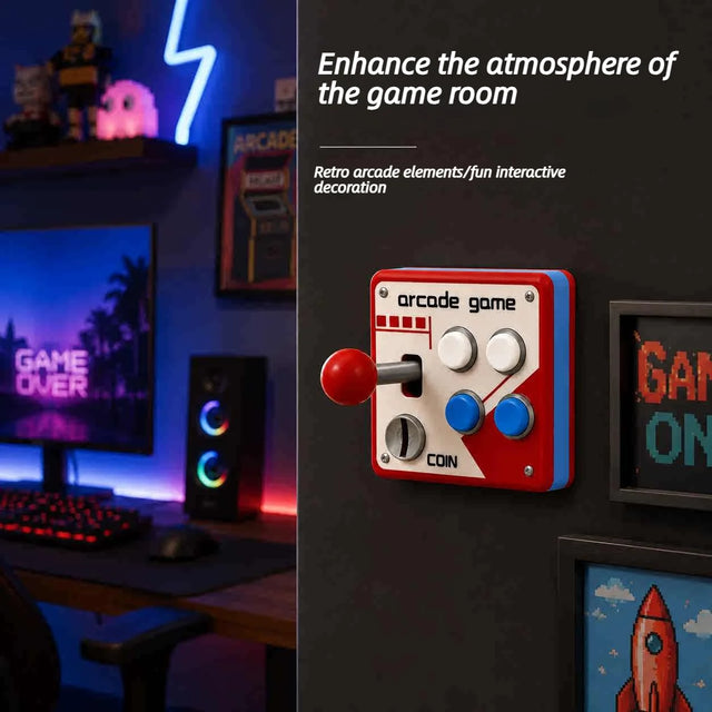 Retro Arcade Joystick Light Switch Cover – 3D Printed Wall Decor
