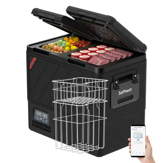 New Colour New Upgrade | Setpower DT55 Dark Black 12 Volt Refrigerator Portable Fridge 59Qt