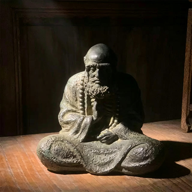 Bodhidharma Stone Statue – Handcrafted Zen Buddhist Sculpture