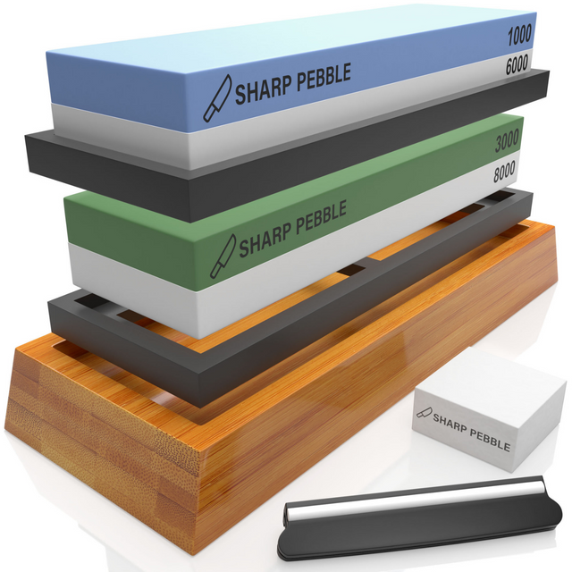 Sharp Pebble 1000/6000 and 3000/8000 Sharpening System- Sharpen & Hone Set