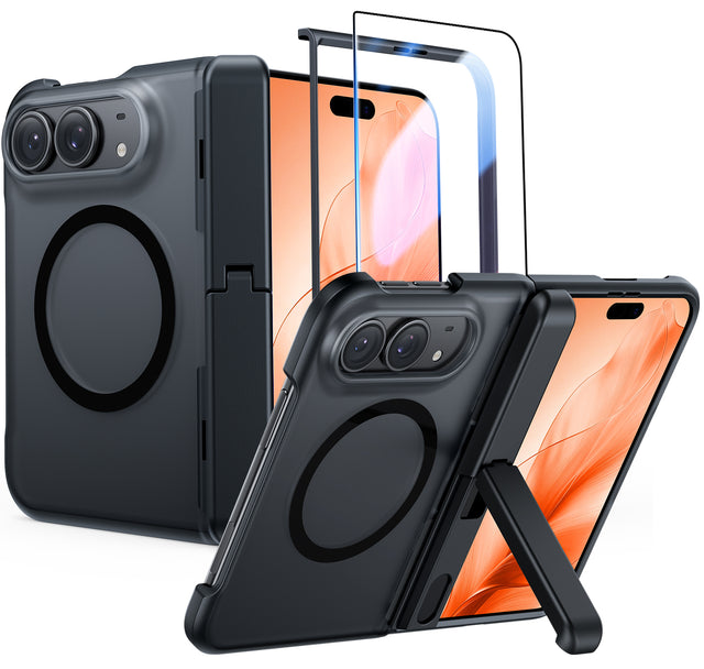 iPhone Duo Phone Case with Kickstand Hinge Protection Shockproof