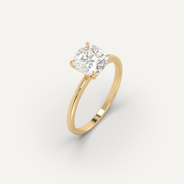 2.51 carat H-VVS1 Cushion Cut Diamond Ring