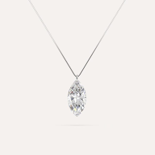 2 carat Floating Marquise Diamond Necklace