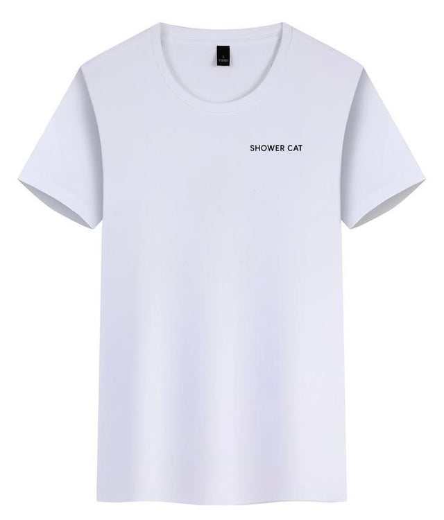 Shower Cat White Tee