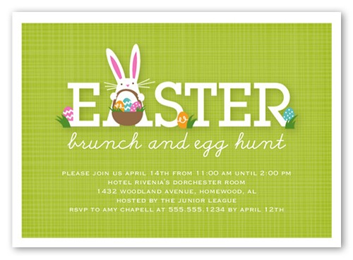 Bunny Brunch Easter Invitation