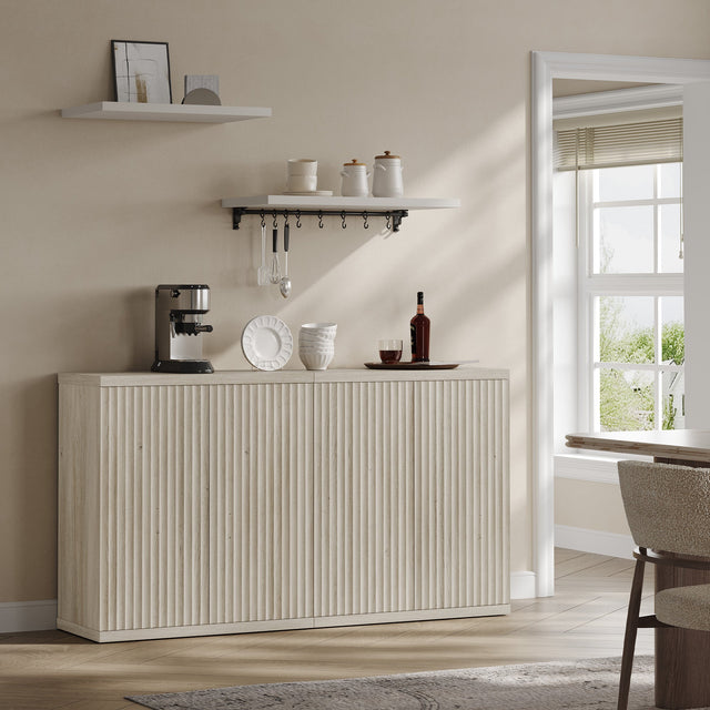 Stria Sideboard Cabinet with 2 Doors, Set of 2