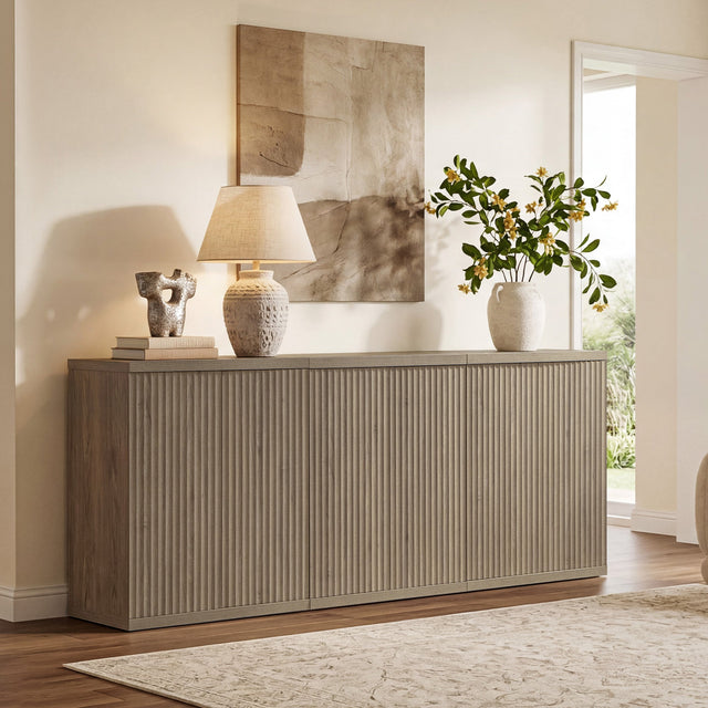 Stria Buffet Cabinte with Storage, Set of 3