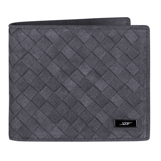 Weaved Alcantara Bi-Fold Wallet