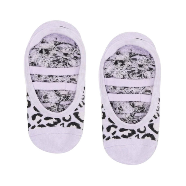 Ballet Grip Socks - Party Purple Cheetah (Barre / Pilates)