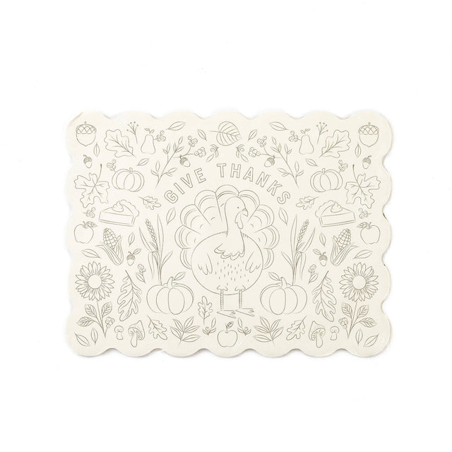 Thanksgiving Kid's Coloring Placemats