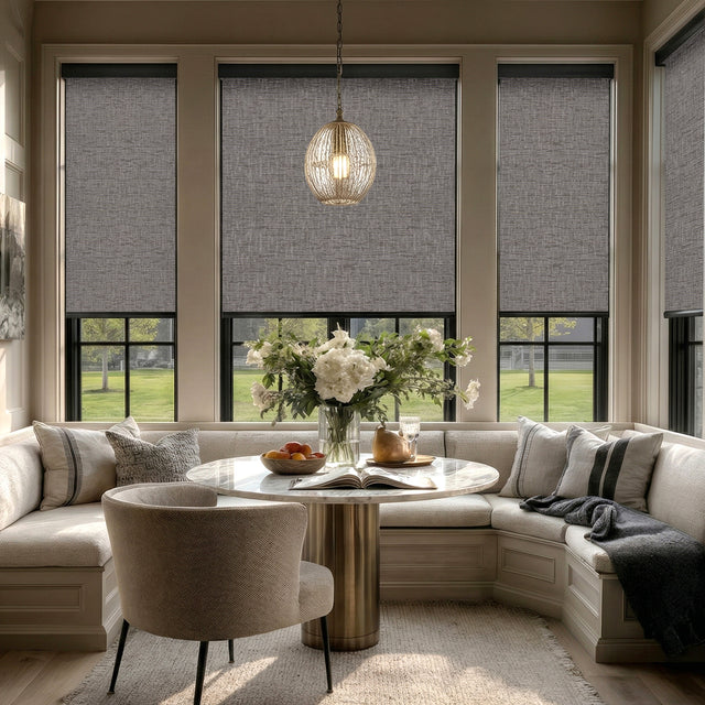 SmartWings Motorized Roller Shades 100% Blackout Safari