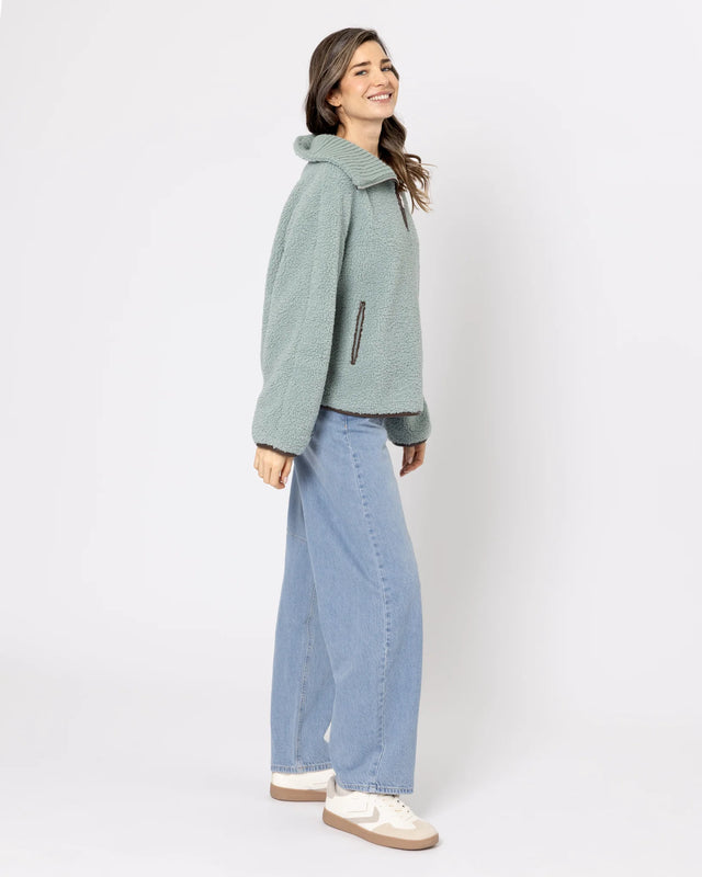 Snuggz Green Half Zip Borg Set