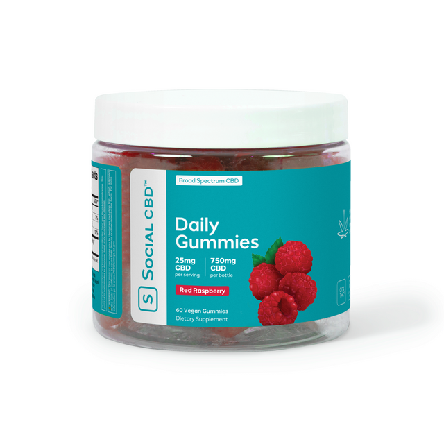 Daily CBD Gummies Red Raspberry - 60 Count