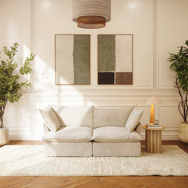 CloudComfort™ Modular Washable Luxe Sofa - 2 Seater Sofa