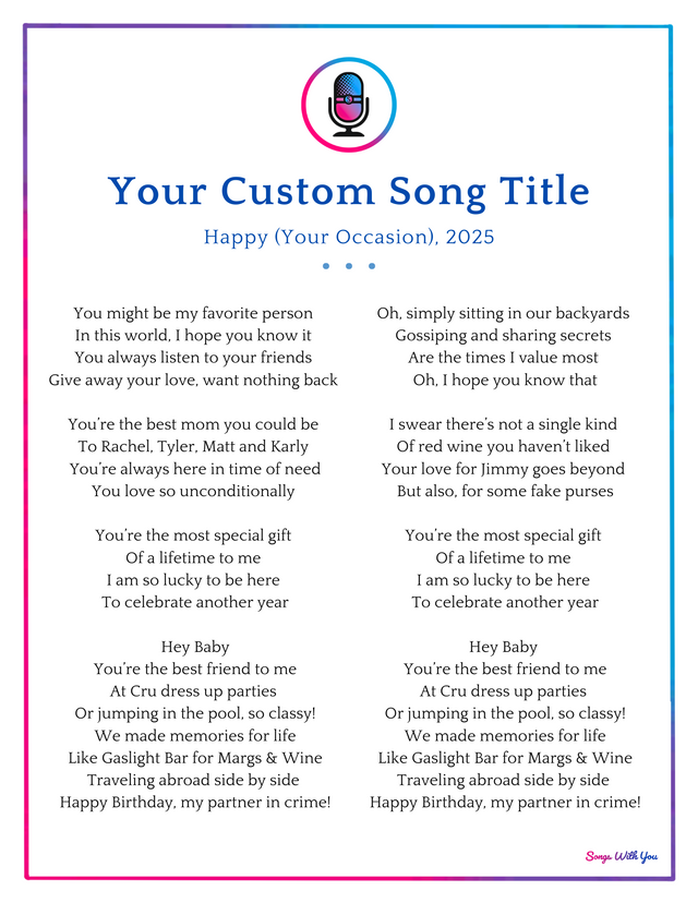 [First Dance] Song Lyrics Page