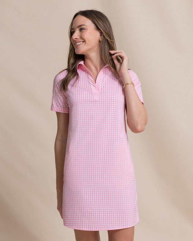 Kamryn Gingham Coastal Breeze® Dress - Sea Pink