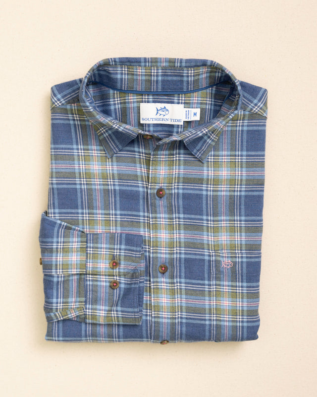 Ocean View Heather Brushed Twill Sport Shirt