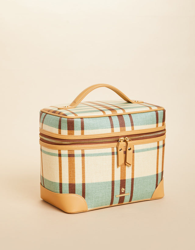 Train Case Kalalanta Plaid Cream