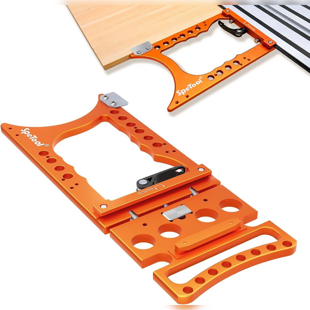 SpeTool UK S06004 Track Saw Square Compatible with DeWalt Guide Rail