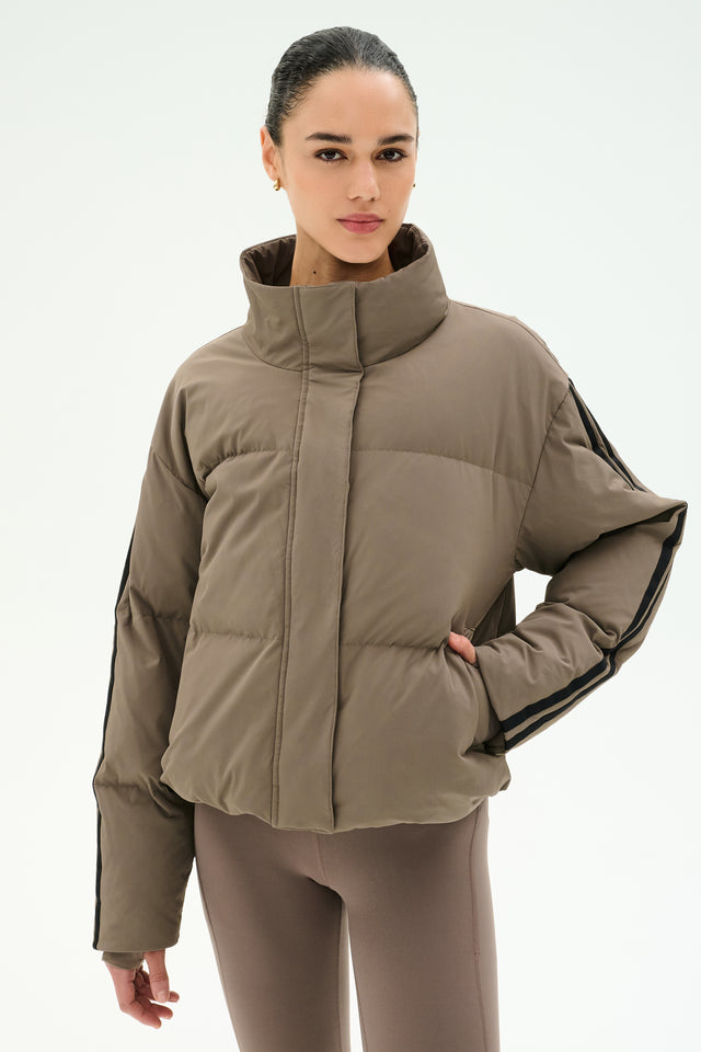 Maeve Puffer Jacket - Lentil/Black
