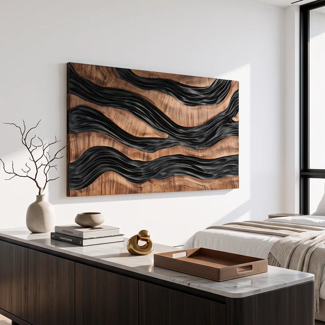 Handcrafted Layered River 3D Wall Art Urban Loft SILDTTRWA193
