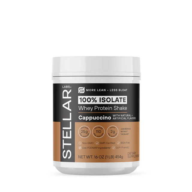 100% Isolate Whey Protein Shake Cappuccino 1lb