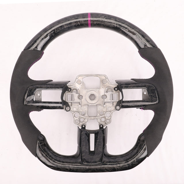 Custom Carbon Steering Wheel for Ford Mustang EcoBoost GT Shelby GT350 GT500 Mach 1 2015-2024