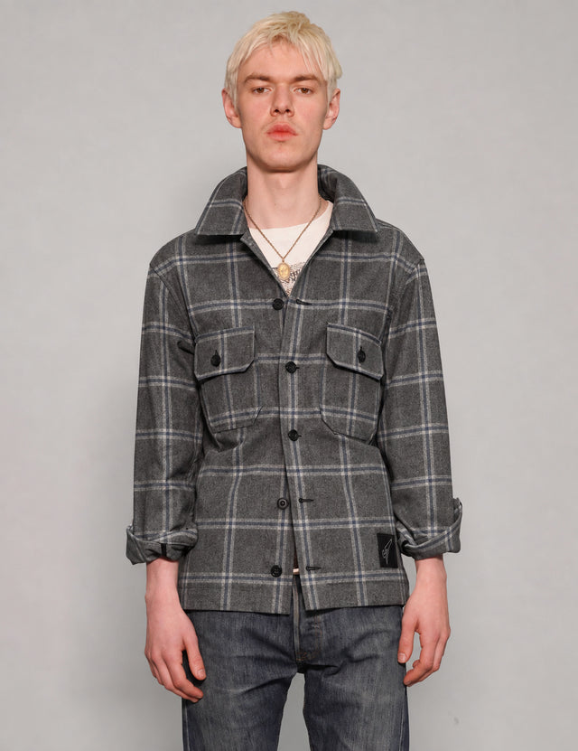 Charcoal Windowpane Workshirt