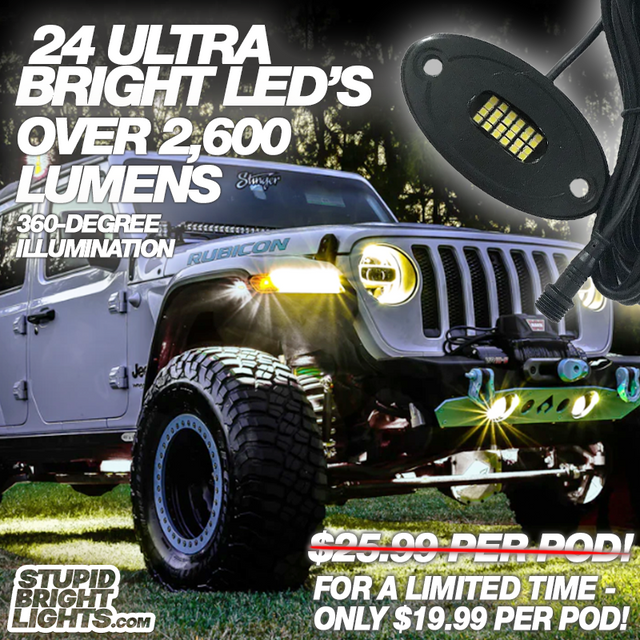 SB 24 LED Pod | Pure White Rock Lights