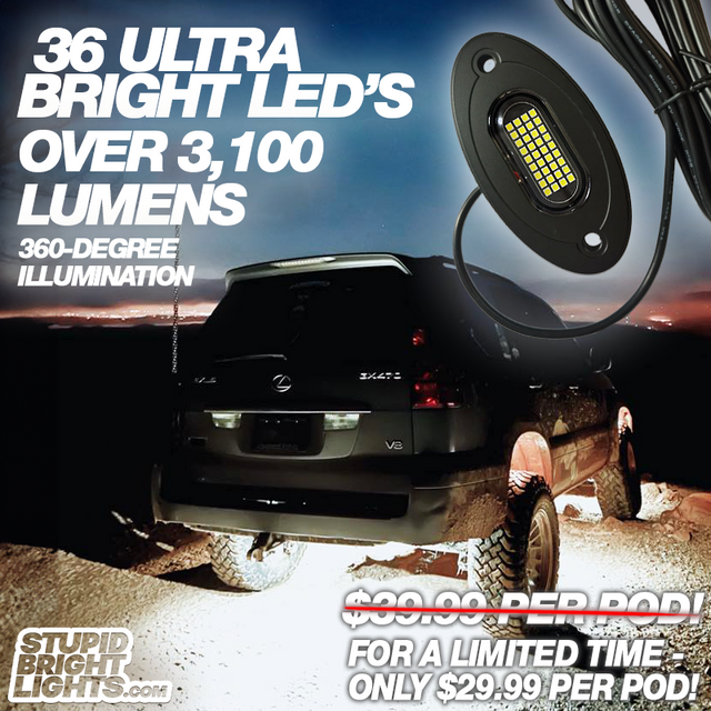 SB 36 LED Pod | Pure White Rock Lights